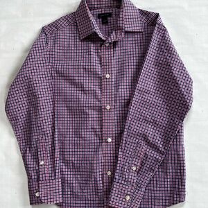 Tommy Hilfiger Boys Navy & Pink Checkered Button-Down Shirt – Size 8